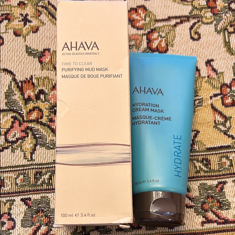 NWT AHAVA Hydration Cream Mask + Purifying mud mask